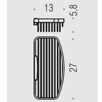 Полка металлическая Colombo Angolari 27x13xh5.8см хром B9647.CR