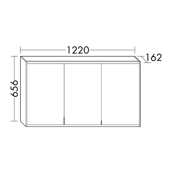 Burgbad Yso Зеркальный шкаф 122x65.6 см, с подсветкой, цвет: белый матовый SPHA120 L K0374