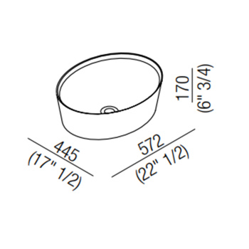 Раковина Agape 661 57.2x44.5x17, без отв., матовый белый ACER0661ZB