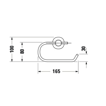 Бумагодержатель Duravit D-Code 0099261000