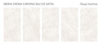 Керамогранит Staro LunaRossa Iberia Crema 60x120 Carving Satin м2