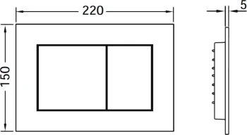 Клавиша смыва Tece Tecenow 9240401 хром
