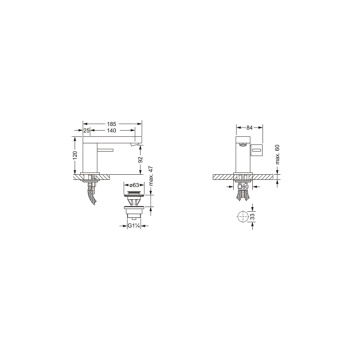 Смеситель для раковины Jorger Acubo 621.10.333.000 хром
