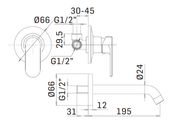 Смеситель для раковины Mamoli Sadler 46070000602K черный