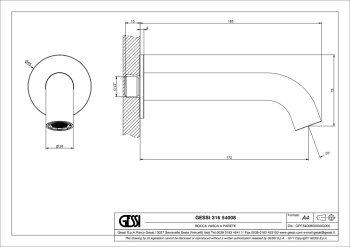 Излив Gessi 54008.708 Copper Brushed PVD