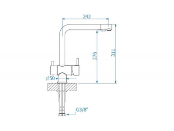 Смеситель для кухни ALVEUS AQUILA G11 ARCTIC