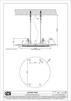 Встраиваемая в потолок душевая система Gessi Minimali 57903.238 Mirror Steel