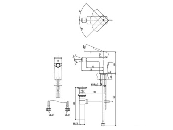Смеситель для биде Toto GR TRG02301R с донным клапаном