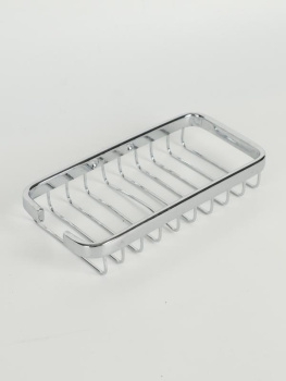 Мыльница Nofer прямоугольная из нержавеющей стали 09056.В