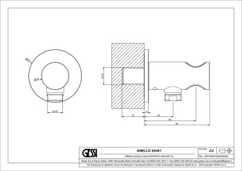 Держатель душевой лейки Gessi Ingranaggio 63461.727 Brass Brushed PVD