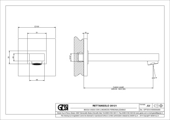 Излив Gessi Rettangolo 20121.031 Chrome