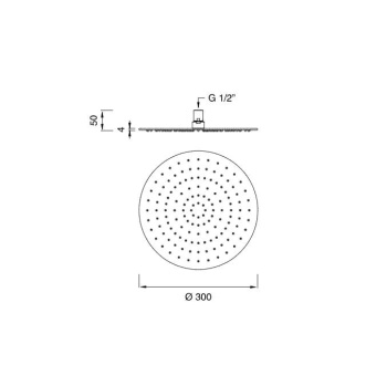 Лейка верхнего душа CEA Design Free Ideas Fre 35 S сталь