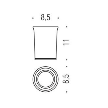 Стакан настольный Colombo Link матовое стекло B2452-VAN