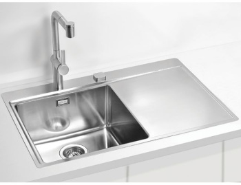 Кухонная мойка Alveus Pure 40 1103610, в комплекте с сифоном сталь