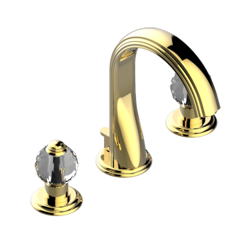 Смеситель для раковины THG Mandarine Cristallia Diamant U1K-F01-151 полированное золото