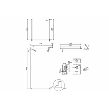 Душевая стенка Burlington Arcade ARC57 никель