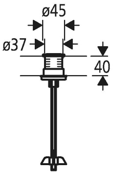 Кнопка смыва для унитаза GROHE, хром 37061000