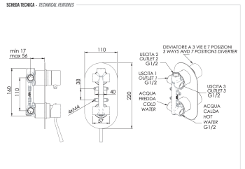 Смеситель для душа Remer Minimal N937