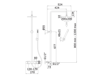 Душевая стойка Mamoli SHOWER PROGRAM 38470852002K