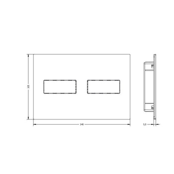 Клавиша смыва Artceram черный металл браширой PVD 710.000.AB