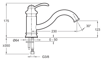 Смеситель для раковины Jacob Delafon Fairfax E76090-CP хром