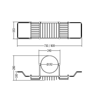 Решетка на ванну с зеркалом Devon&Devon Cavendish на D192мм светлое золото DD33230OT