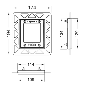 Рамка монтажная  Tece Teceloop 9242648 золото