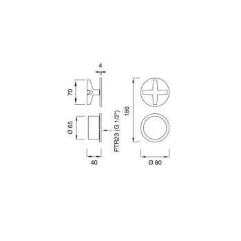 Смеситель для ванны CЕА Design Cross CRX 51 S с термостатом сталь