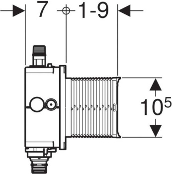 Блок для системы управления смывом писсуара  Geberit 116.004.00.1