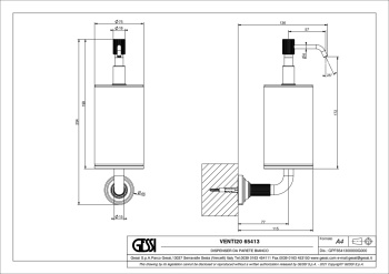 Дозатор для жидкого мыла Gessi Venti20 65413.727 Brass Brushed PVD