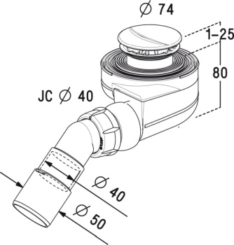 Сифон Radaway Turboflow № TB50