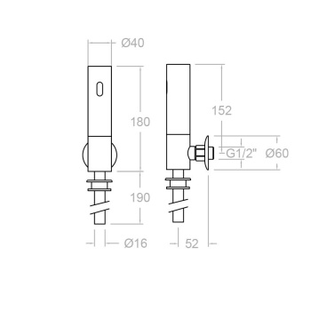 Смыв для писсуара Ramonsoler Soltronic сенсорный wc 8123