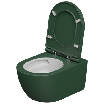 Чаша подвесного унитаза GSG Ceramic Design Like White/Smeraldo Matt LKWCSOECBI000/036