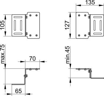 Крепежный уголок Keuco Ixmo 59571000001