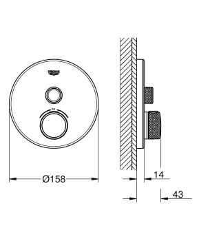 Термостат Grohe Grohtherm SmartControl 29150LS0 для душа белая луна