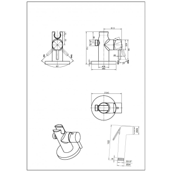 Гигиенический душ Burlington Britton SH955C+