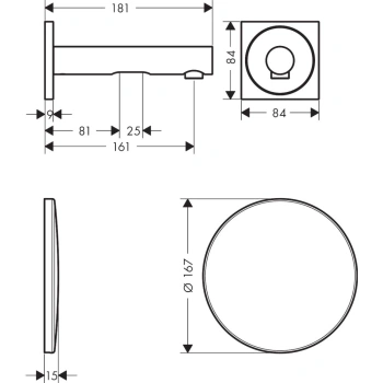 Смеситель для раковины электронный Axor Uno 45110330 черный