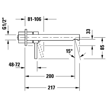 Смеситель для раковины Duravit Circle CE1070004C10 (CE1070004010+GK1900004000) хром