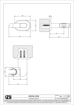 Держатель душевой лейки Gessi Goccia 33760.299 Matte Black