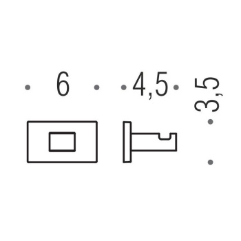 Крючок одинарный Colombo Look LC27 PVD графит полированный BLC27.GL