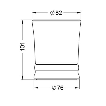 Стакан Jorger Belledor 631.00.046.000 chrome