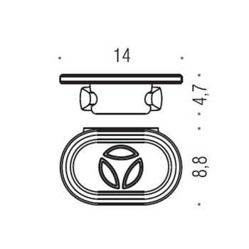 Мыльница подвесная Colombo Road хром/матовое стекло B8001.CR-VAN