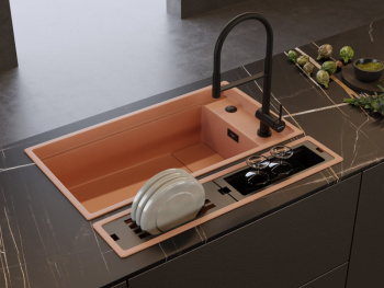 Смеситель для кухни Omoikiri Kanto 2 Plus-SB хром/белый 4994400