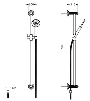 Душевой гарнитур Jorger Belledor 637.13.302.000 chrome