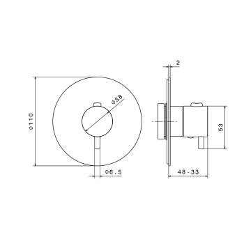 Смеситель для душа термостат Newform Xt без запорного вентиля, для 27890, хром 67607E.21.018
