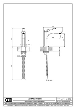 Смеситель для раковины Gessi Ventaglio 72002.726 бронза