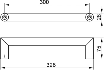 Поручень Keuco Reva 12807370000 черный
