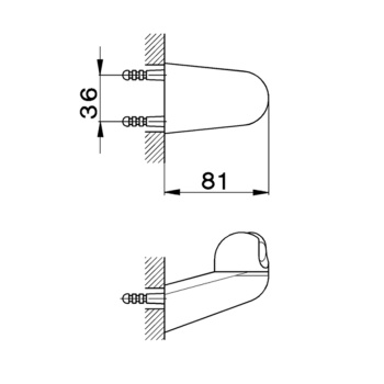 Держатель для душа Cisal Shower хром DS00050021