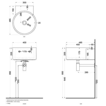 Раковина подвесная Cielo Sella SELSSF 40 см белый