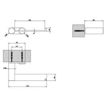 Держатель туалетной бумаги Gessi Gessi316 54749.299 Matte Black